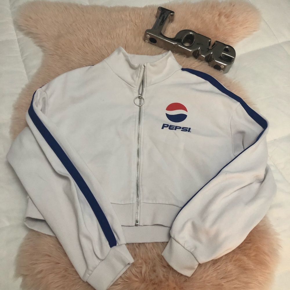 Divided H&M cropped Pepsi zip sweater